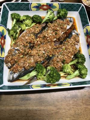 あじのピリ辛レンジ蒸し