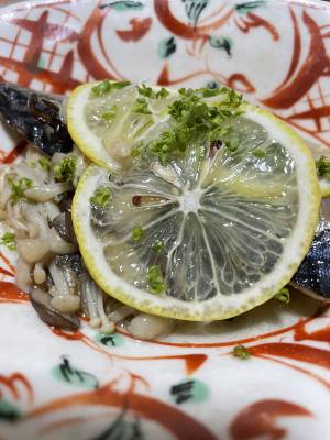 塩さばのレモンエスカベーシュ風