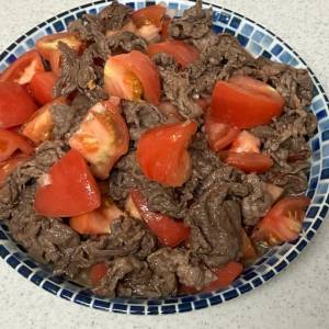 トマトの肉ドレ