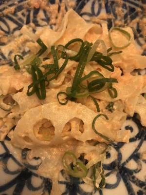 れんこんの明太マヨあえ