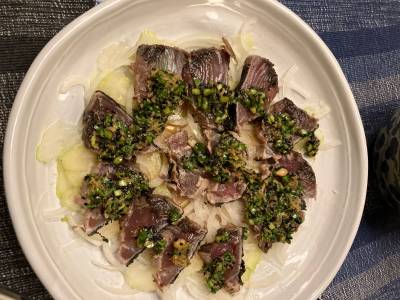 韓国風かつおのたたき