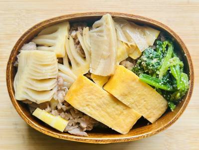 たけのこ肉めし