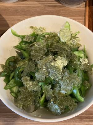 ピーマンののり塩もみ