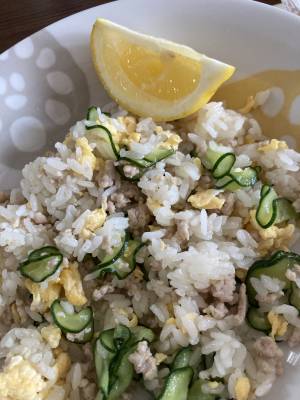 レモン鶏そぼろずし