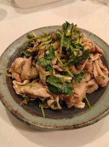 たっぷり薬味の豚しゃぶ