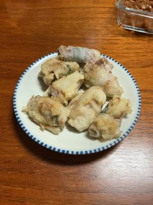 ゴーヤーの肉巻き天ぷら