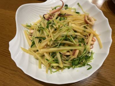 じゃがいもといかのレモンあえ