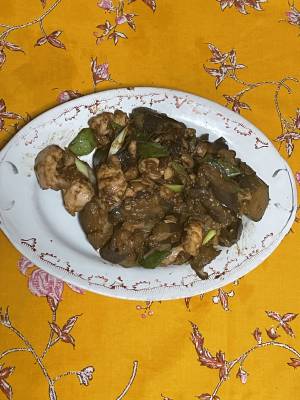 なすと鶏肉のみそ炒め