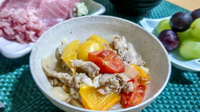 豚肉のレモンラタトゥイユ風