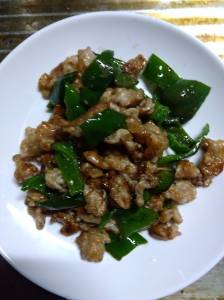 豚肉とピーマンのオイスター炒め