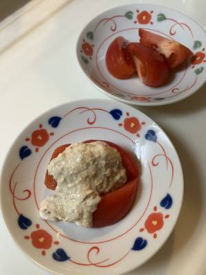 トマトのカンタン白あえ