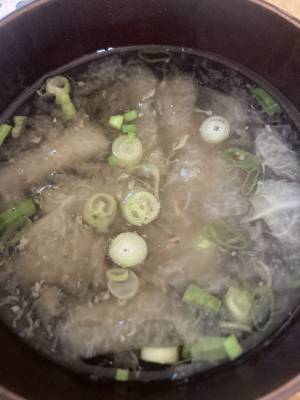 くずしとうがんの温かい澄まし汁