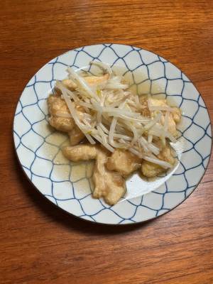 鶏むねの揚げ焼き もやしあん