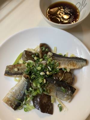 さんまとなすの重ね焼き