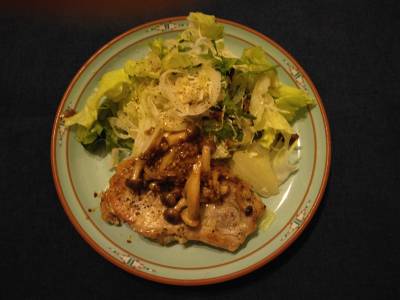 ポークソテー 粒マスタードソース