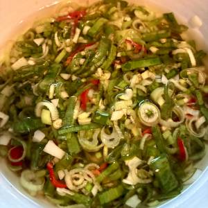 春キャベツとゆで鶏のアジアンだれ