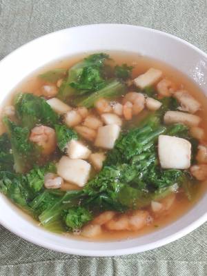 シーフードミックスとレタスのうま煮